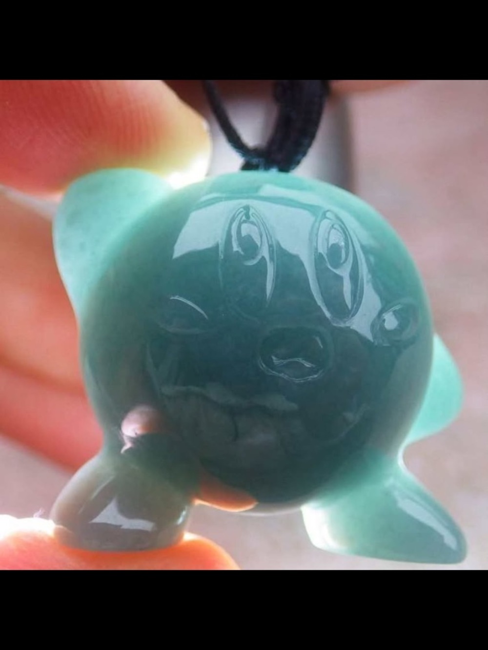 Certificate Jadeite jade cute Cartoon Green Pokemon Kirby circle Pendant